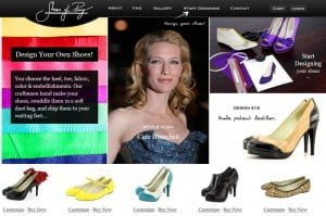 Screenshot der Shoes of Prey Webseite