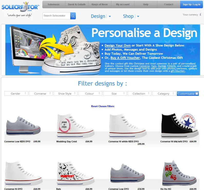 Sole Creator: Turnschuh & Sneakers Designers DesignTool offline