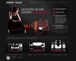 Webseite von Tanner & Tailor