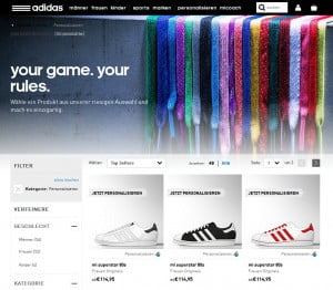 Schuhe selbst designen bei mi Adidas