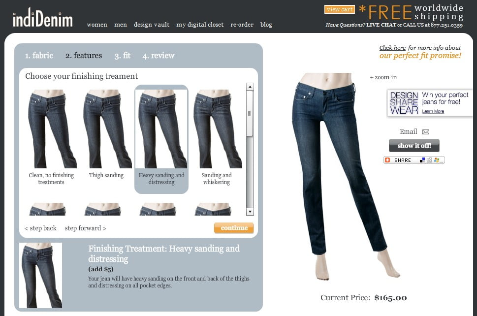 indiDenim DesignTool für individuelle Jeans offline