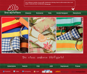 Screenshot des Stoffgürteldesigners