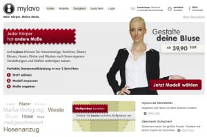 Screenshot des mylavo Onlineshops