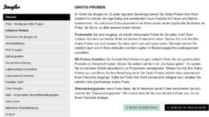 Douglas Gratis Proben