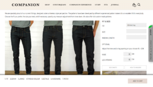Companion Denim Custom Jeans Online Premium Quality Denim Custom Made Patterns